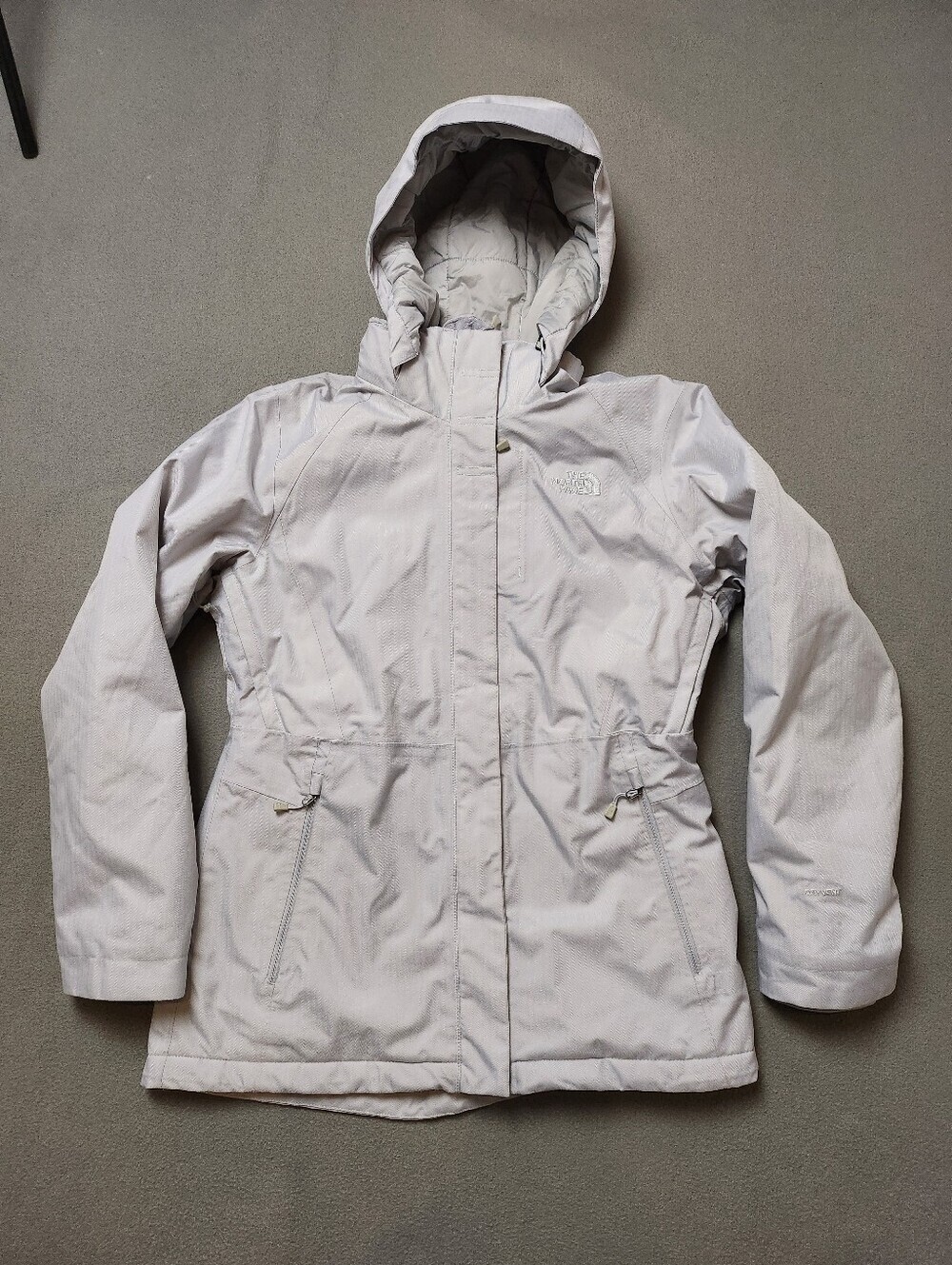 The North Face DryVent Hooded Winter Jacket Women's M Gray Fleece Lined